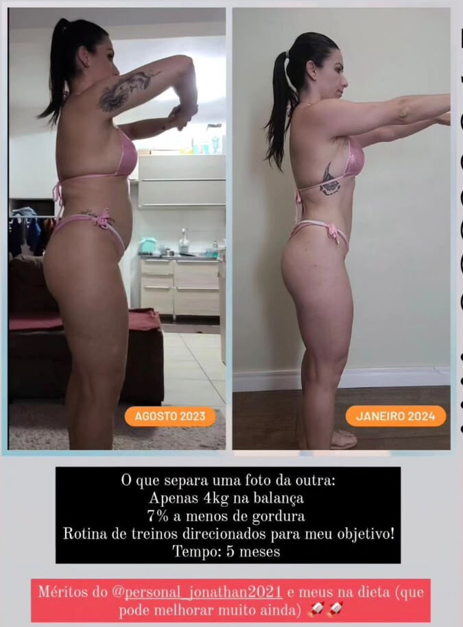 Comparação visual real 1, com início à esquerda e evolução à direita