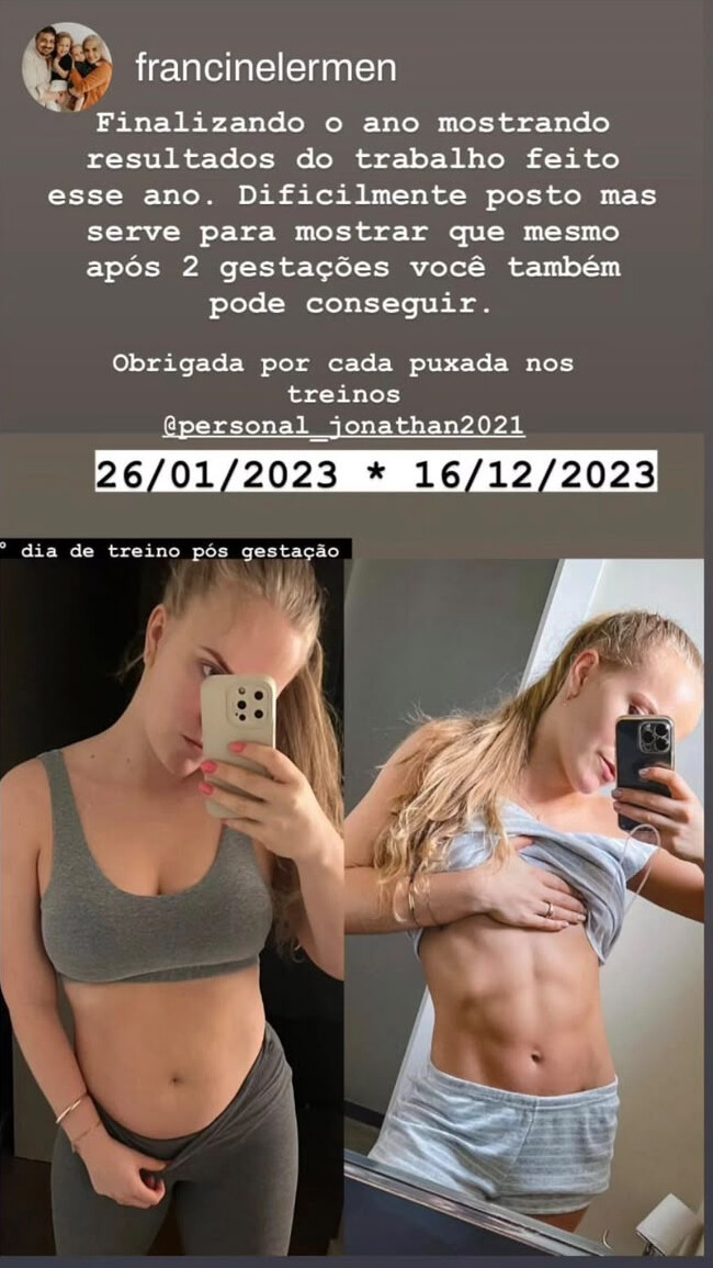 Comparação visual real 2, com início à esquerda e evolução à direita