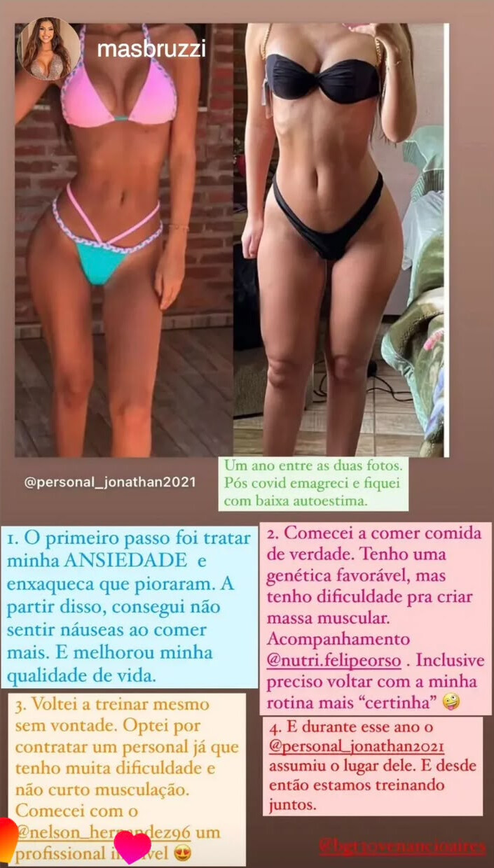 Comparação visual real 3, com início à esquerda e evolução à direita
